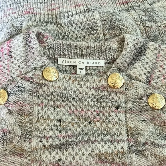 Veronica Beard Marled Adelaida Crew Neck Knit Sweater - Picture 5 of 8